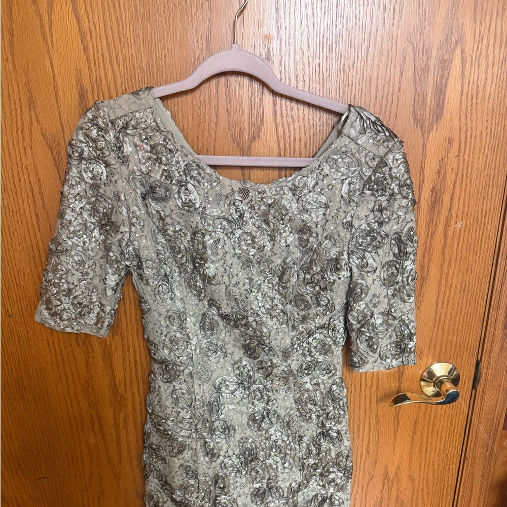Alex Evenings Embellished Gold Cocktail Dress - Women's Formal Dress